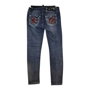 MISS ME VINTAGE 28x28 Signature Skinny Girls Women’s Denim Jeans Patch Bubbles